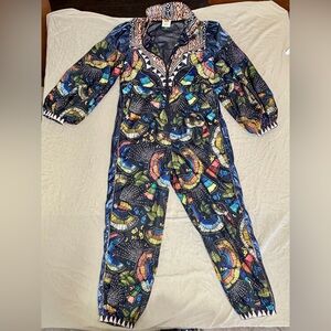 FARM Rio Vibrant Orange and Black Mesh Garment